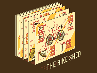 The Bike Shed bike bike shed illustration isometric iteration panle podcast tshirt