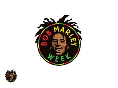 Bob Marley Week badge bob marley logo rasta reggae the undefeated