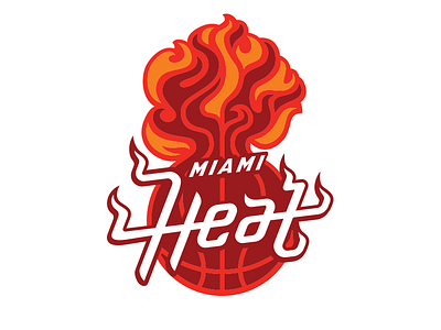 NBA Logo Redesigns: Miami Heat badge basketball heat logo miami nba redesign team