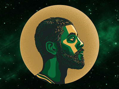 NBA Star Track basketball celtics illustration kyrie nba portrait space star