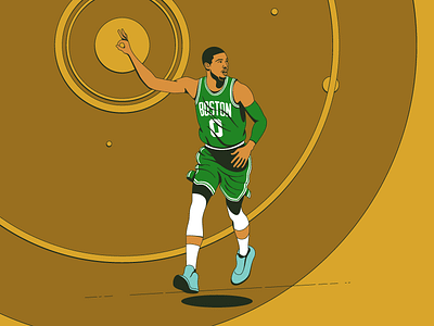 Tatum basketball boston celtics illustration nba player tatum