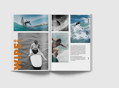 Wipe Out Magazine - Layout Exercise branding briefbox editorial graphic design indesign magazine design mockup photoshop
