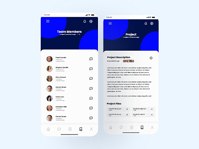 Project Management Design app app design collaboration dailyui project project management social network