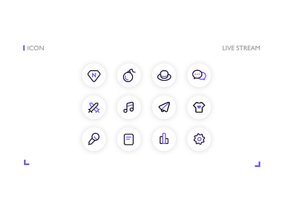 Live Stream icons app icon logo ui web