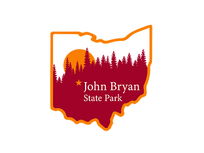 Project/Portfolio 3 - John Bryan State Park branding design dreamweaver illustration logo mockup ux