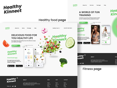 Healthy kinnect web design project branding design ui uiux design ux web design website