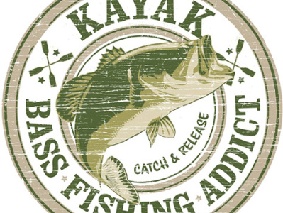 Kayak Bass Fishing decal