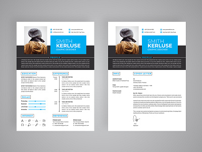 Resume/CV 2 page 3 page a4 clean cv design elegant elegant resume female female resume feminine infographic letter minimalist modern modern resume portfolio professional resume resume clean