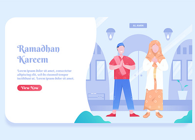 Ramadhan Kareem Illustration illustration illustrator isometric isometric design mobileapps ramadhanilustrasi ramadhankareem webillustration website