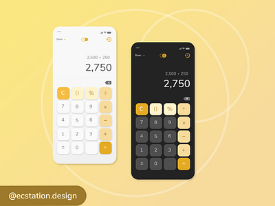 Standard Calculator for Mobile App calculator design flat flat design icon illustration logo mobile mobile app mobile app design mobile design mobile ui ui ui ux ui design uidesign uiux ux ux design uxdesign