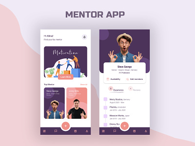 Mentor mobile app UI design bestuidesigner bestuiux chaswa design ui uiux