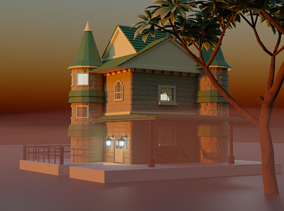 Victorian house model 3d architacture modelling