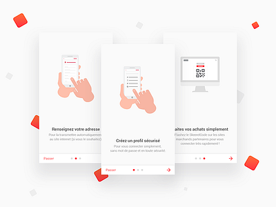 Skeerel App Onboarding - Overview animation app design ecommerce illustration key login mobile mobile app onboarding password security sign in squirrel step ui