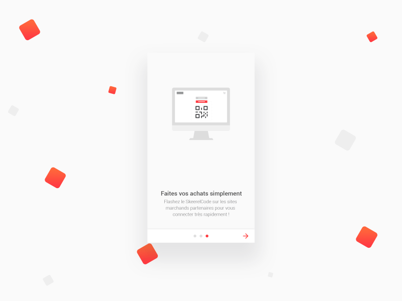 Skeerel App Onboarding - Step 03 animation app credit card design ecommerce flash log in login mobile mobile app onboarding password pay qrcode security sign in signin step success ui