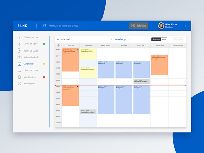 Moodle Concept 2016 - Student Calendar agenda calendar concept dashboard design school school app site ui uidesign web webapp website