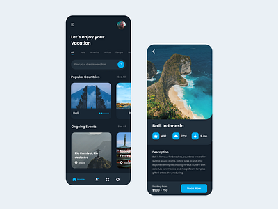 Travel App UI app color travel app traveling ui