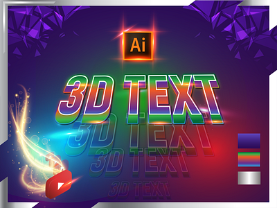 3D Text Make for Illustrator 3d branding design graphic design illustration vector