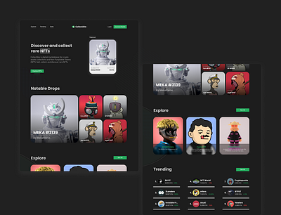 Collectible NFT Marketplace app design apps design design marketplace mobile design nft ui ui design ux design web design