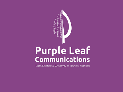 Logo for Purple Leaf Commjnications branding businesslogo clean design corporate design design identitydesign logo logotype typography vector