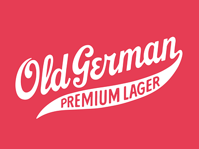 Old German Lager - Script Logo Lettering beer lettering logo script wordmark