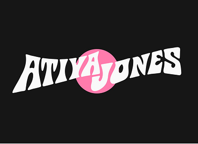 Logotype for Atiya Jones identity lettering logo typography