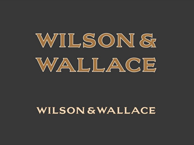 Wilson & Wallace Wordmark logo menswear typography vintage wordmark