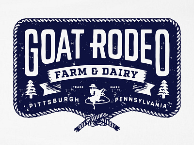 Goat Rodeo T-Shirt Graphic badge crest illustration ipad pro lettering lockup type