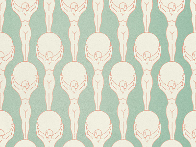 On The Shoulders of Giants deco nude pattern