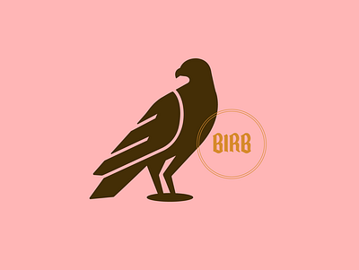 Birb animal birb bird brown creative design graphicdesign hawk illustration pink vector wing