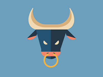 Year of the Ox 2021 babe blue bull creative design graphicdesign illustration lunar lunarnewyear ox series vector
