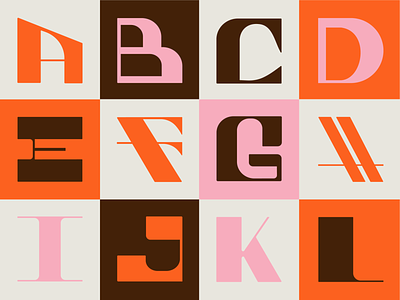 Part 1: 36 Days of Type 2021 36days 36daysoftype 36daysoftype08 alphabet brown creative customtype design graphicdesign letters orange pink retro series type typogaphy
