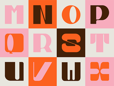 Part 2: 36 Days of Type 2021 36days 36daysoftype 36daysoftype08 alphabet brown cream creative creative logo customtype design graphicdesign inspiration letters orange pink retro series type typogaphy