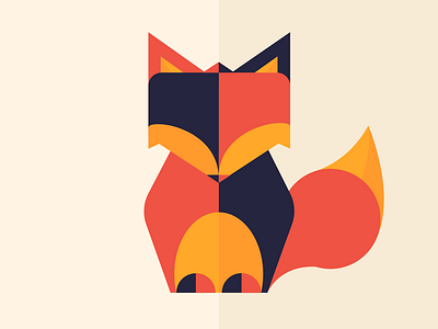 Fox colors creative design fox geometric graphicdesign illustration