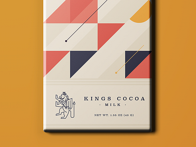 King's Cocoa chocolate cocoa creative design geometry graphicdesign king lineart modern package design packaging pattern