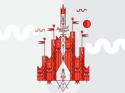 Castle in the Sky castle conquer creative design designed graphicdesign illustration lineart