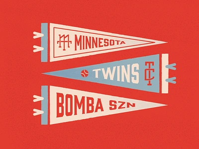 Minnesota Twins baseball creative design dribbble dribbbleweeklywarmup graphicdesign illustration minnesota mn monogram pennant sports twins type typogaphy vector weeklywarmup