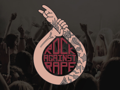 Rock Against Rape design graphic design illustration logo music rock rock n roll rock out tattoos tfroberg tfrobergdesign