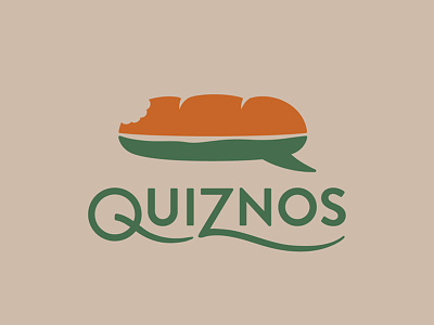 Quiznos Rebrand bite bread crumbs eat fast food food logo quiznos rebrand sandwich speach sub