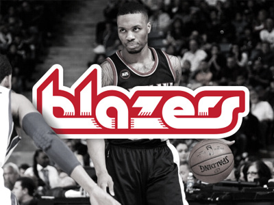 Blazers Wordmark blazers damian lillard font nba portland rip city trail blazers wordmark