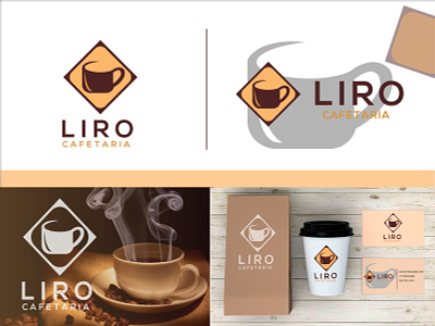LIRO CAFETARIA branding cafe coffe coffe bean coffe house design graphic design icon illustration logo
