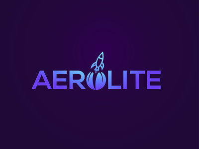 AEROLITE branding design gradient gradient logo icon illustration logo logo design rocket rocketship rocketship logo word mark wordmark logo
