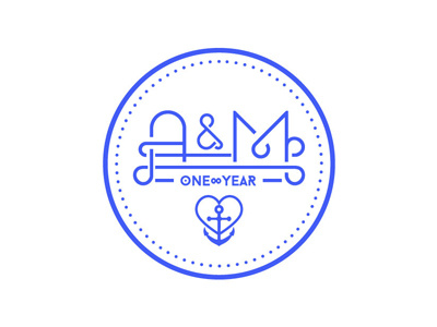 One Year Passport and Logo - Aline&Manoel icon logo love passport vintage