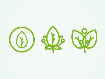 Some icons for a upcoming logo. flower icon leaf logo