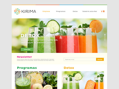 Kirima - Website clean design food graphic design ui ux web