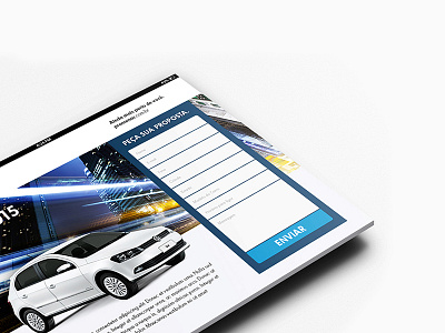 A landing page for a VW seller. form landing page ui web