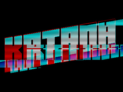 Katana Cut glitch test glitch katana logo wip