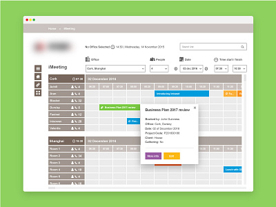 Intranet Calendar arial booking calendar contact form interface microsoft ui ux