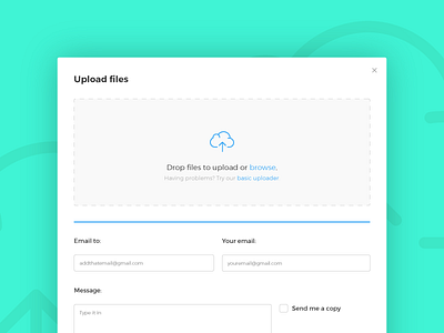 Upload Files Popup Update minimal popup ui upload uploader ux web