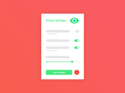 Settings - Daily UI - #007 daily dailyui privacy settings ui ux