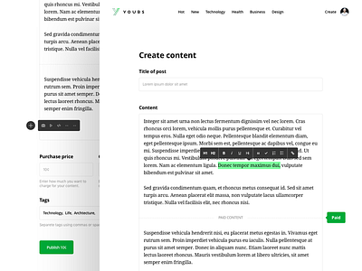 Yours.org: Create article page